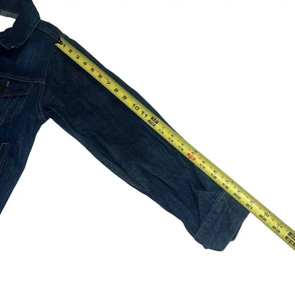 LEVI'S Women's Large Denim Blue Classic Dark Wash Trucker Style Jacket